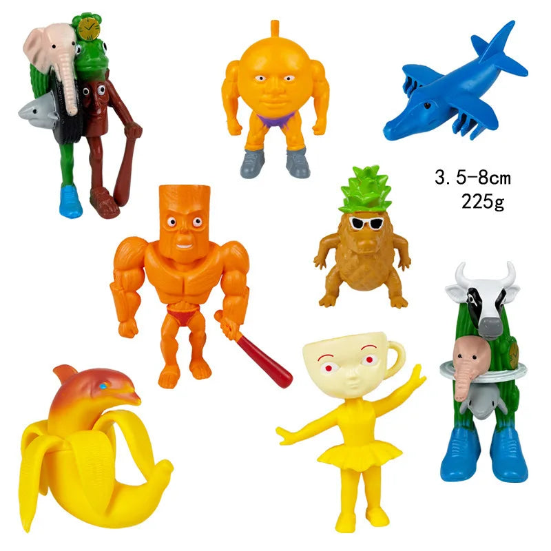 Italian Brainrot AI Animals Tung Tung Tung Sahur Figure Tralalelo Tralala Figurine Doll Toy Desk Decoration Model