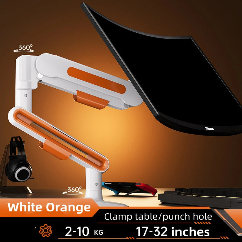 New Update Desktop Monitor Mount Bracket for 13 to 32-Inch LCD Screens Rotating Mechanical Arm Lift Base Desktop TV