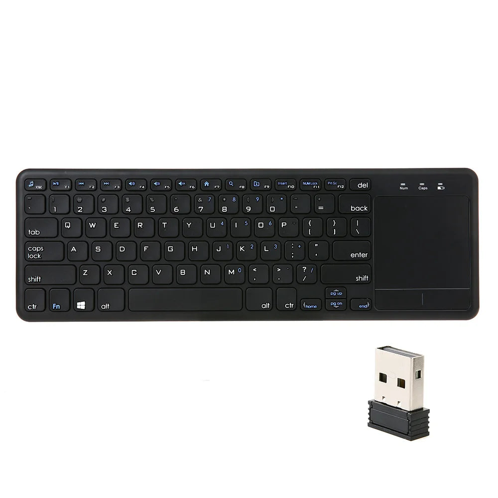 2.4G Wireless Touchpad Keyboard Multi-touch Ultra-slim with USB Receiver for Android Smart TV Computers Ladtops