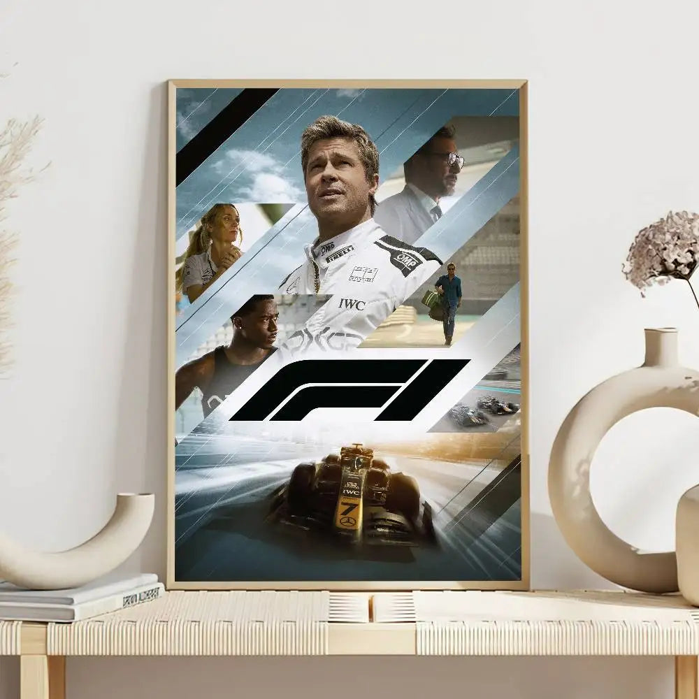 F1 The Movie Poster Self Adhesive Painting Living Room Office Decoration Bedroom Home Wall Sticker Prints - z2 / 42X30cm
