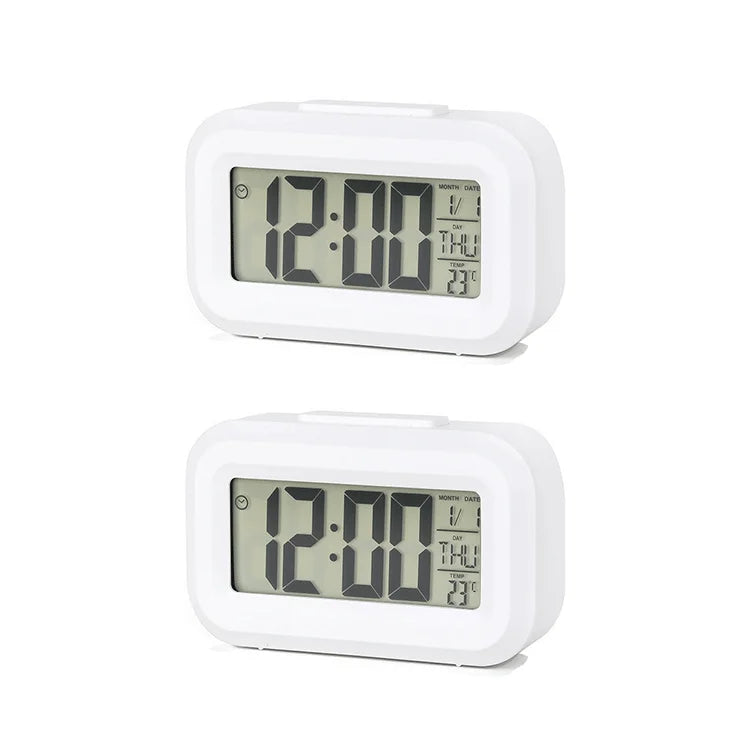 Mini Digital Alarm Clock LED Backlight Desktop Electronic Moment Calendar Snooze Multifunction Table Clock with Data