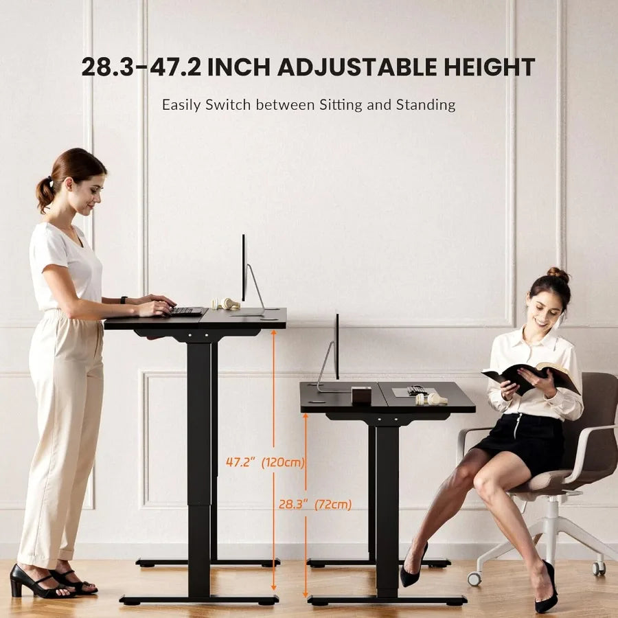 Dual Motor Electric Standing Desk Frame for 40 to 90 Table Tops 330lbs Weight Capacity Ergonomic Standing Height