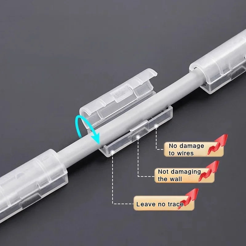 16/20pcs Self-Adhesive Cable Organizer Clip Snap Drop Wire Holder Cord Management Cable Fixed Clamp home Office Wiring