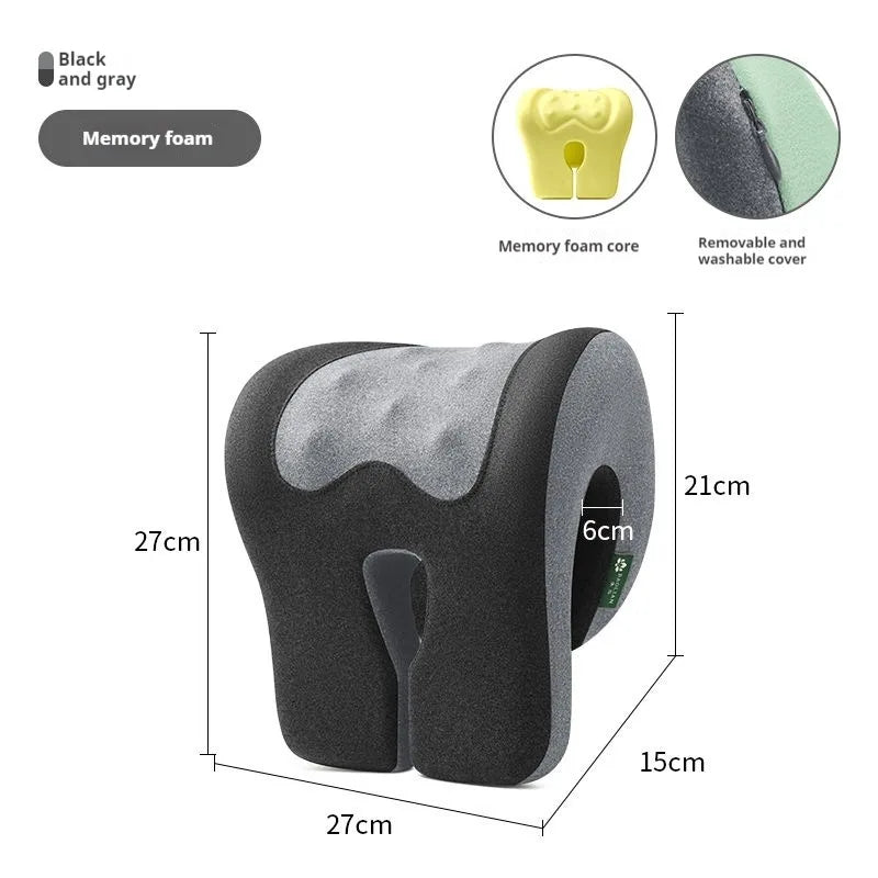 Office Chair Headrest Pillow Head Neck Shoulder Support Cushion Ergonomic Neck Pain Relief Memory Foam Travel Sleeping