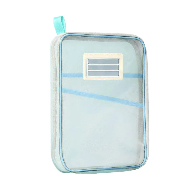 4/2/1PC A4 Stationery Storage Bag Double-layer Mesh Zipper Bag Large Capacity Organizer Folders School Office Supplie