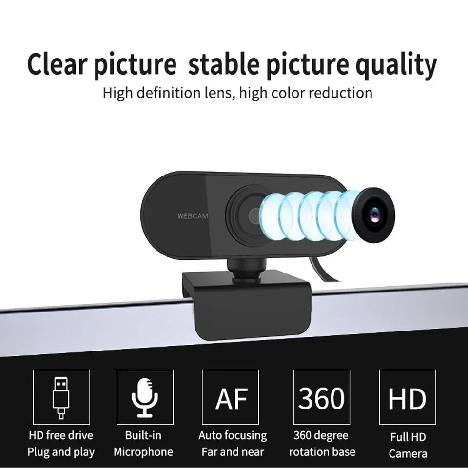 1080P HD Mini Webcam with microphone usb interface supports laptop desktop computer suitable for live video call