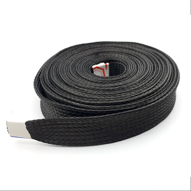 Sleeves 4-40mm High Density Tightly Black Braided Flexible Carbon Fiber Sleeving Shield Wire Cable Tube Sheath Sleeve