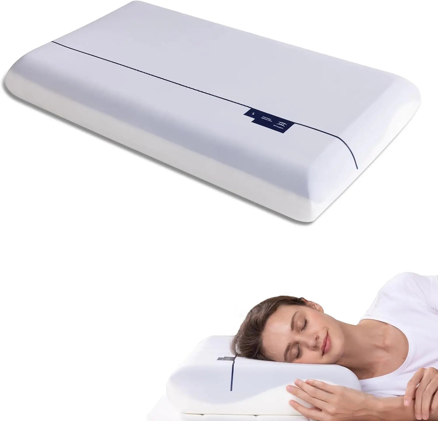 Cooling Memory Foam Pillows,Cervical Neck Pillow for Neck Pain Relief,Soft and Cooling for Back Side Sleeper Pillow