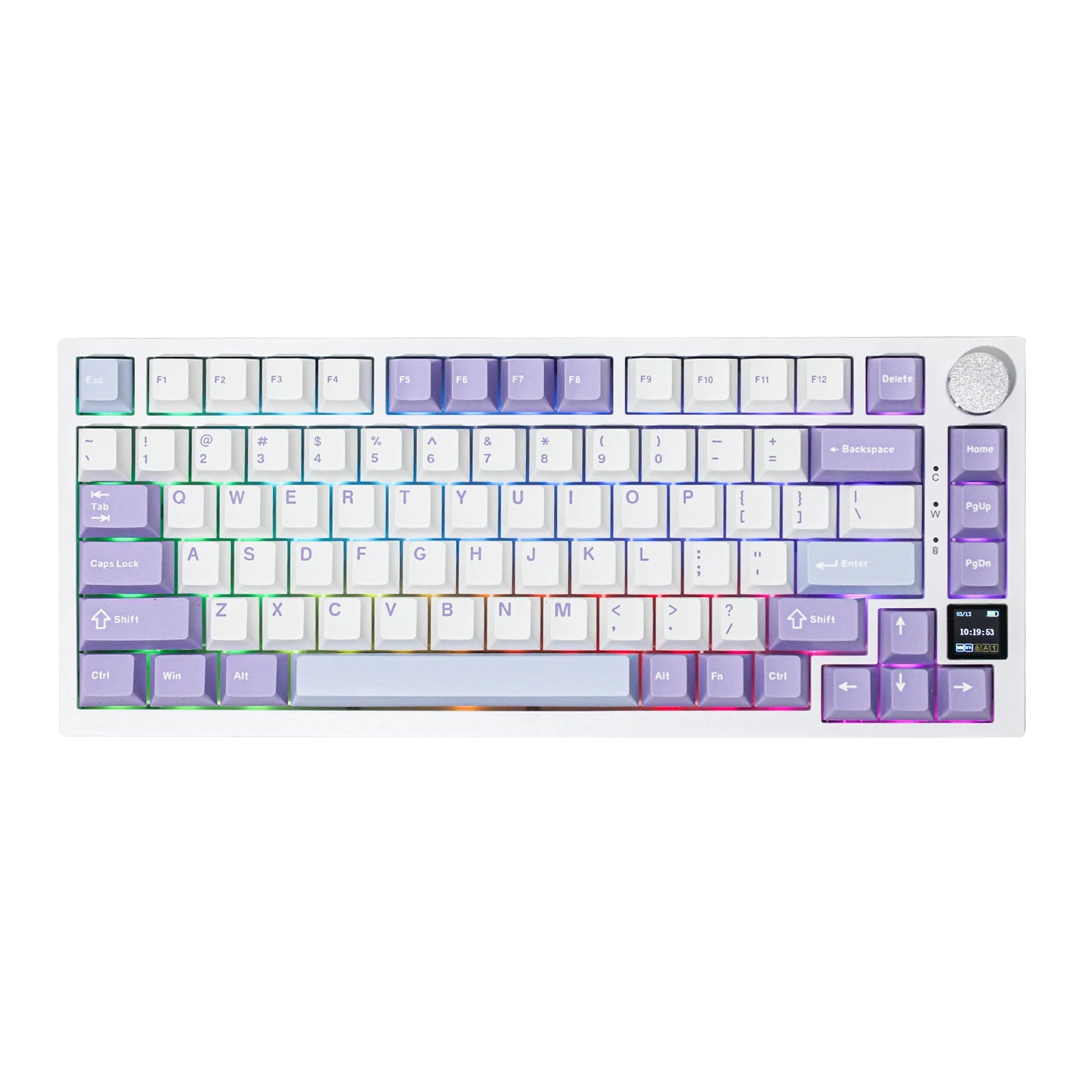 Ajazz AK820 Pro 75% ANSI Layout Hot-Swap Gasket-Mounted Wired/Bluetooth/2.4GHz Wireless Mechanical Keyboard with TFT