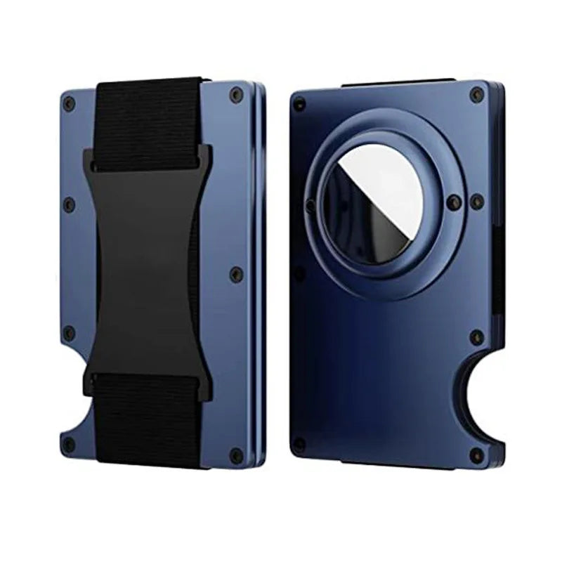 Cartera Airtag Men Carbon Fiber Forged Wallet Minimalist Slim Business Wallet Credit Card Holder Rfid with Cash Strap