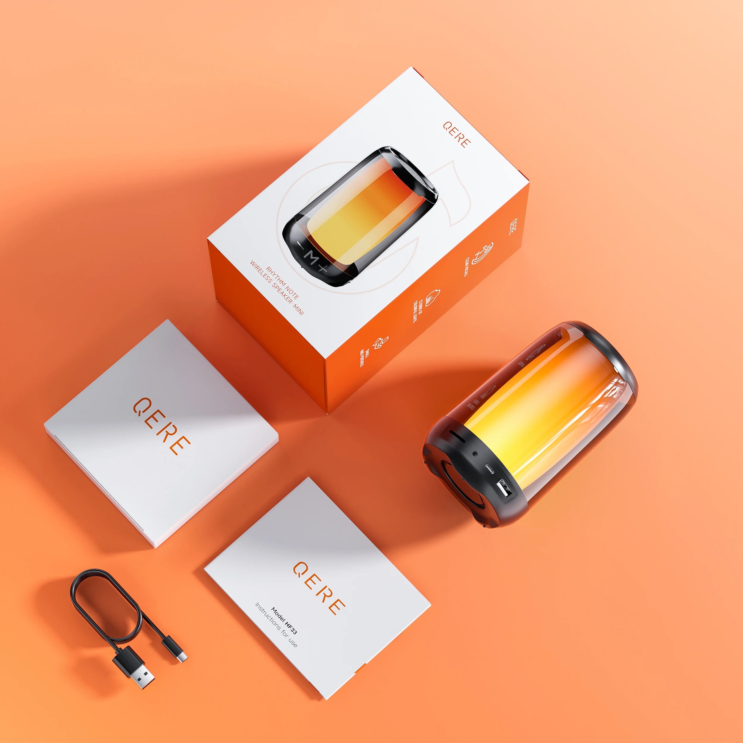 QERE Bluetooth Speaker with Hi-Res 5W Audio,Wireless HiFi Portable Speaker IPX5 Waterproof,Outdoor Multiple connection