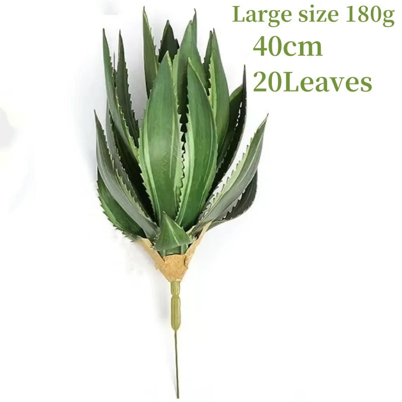 Artificial Aloe Vera Fake Succulents Simulated Agave Green Tropical Leaves Garden Balcony Office Christmas Party Home