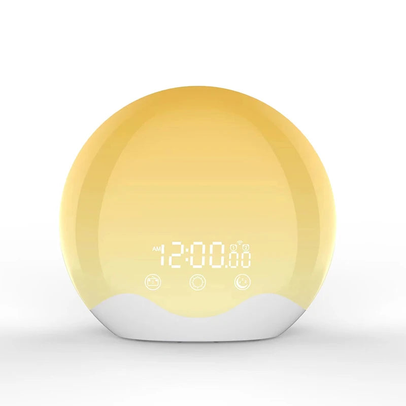 Sunrise Alarm Clock with Awakening Light Digital Sleep Sound Night Light Desk Clock Sleep Aid Device Color Changing