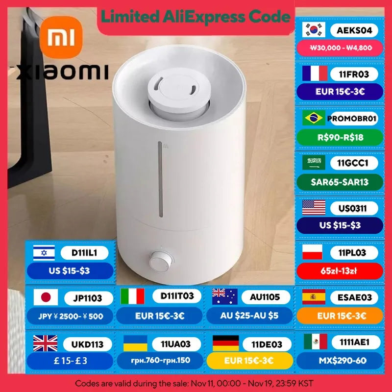 xiaomi-mijia-humidifier-2-top-fill-4l-supersized-cool-mist-humidifier-30h-runtime-silver-ion-antibacterial-for-home-large-room