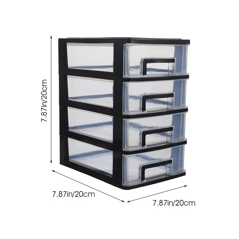 5/4/3/2 Layer Plastic Drawer Type Closet Dustproof Desktop Storage Box Space Saving Makeup Stationery Organizer