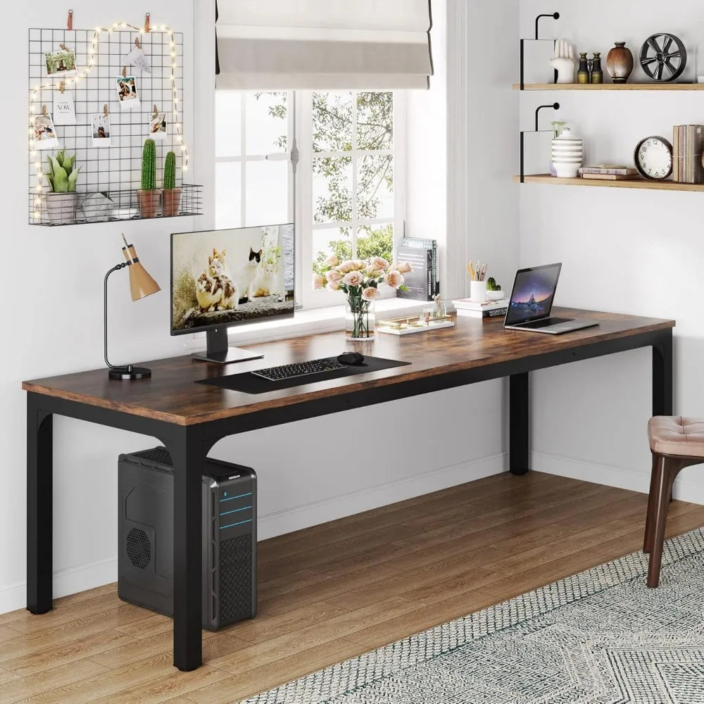 78.7 Inches Extra Long Computer Desk 2 Person Desk Double Long Desk Workstaion for Home Office