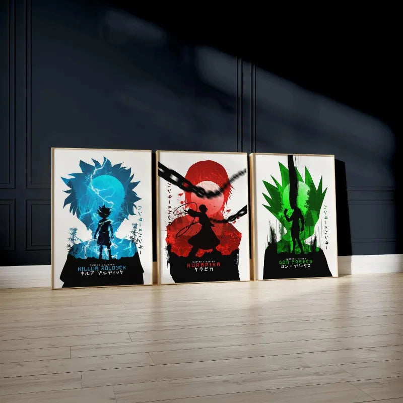Unique Anime Poster HxH Modern Manga Wall Art Japanese Style Home Decor Living Room Bedroom Office Gift Anime Fans