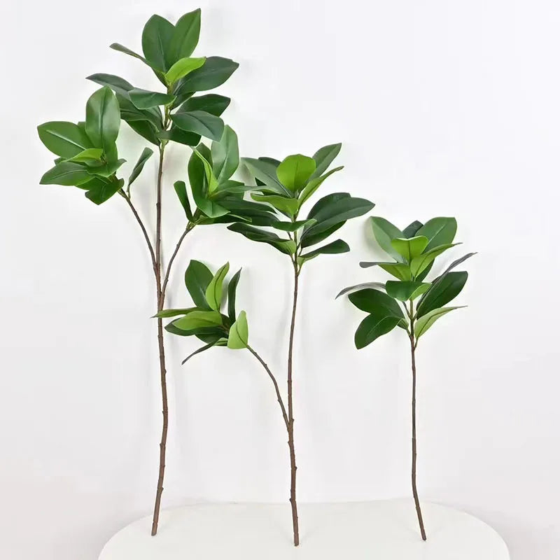 51in Large Artificial Plants Fake Banyan Tropical Artificial Ficus Tree Branch Plastic Rubber Tree For Home Garden