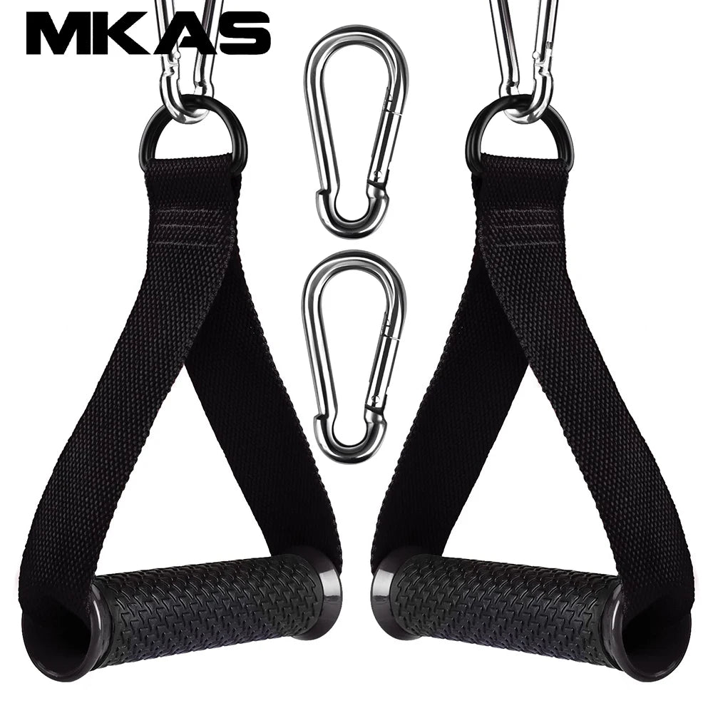 Heavy Duty Exercise Handles Cable Attachment Gym Resistance Bands Handles Anti-slip Grip Pilates Yoga Strength Trainer