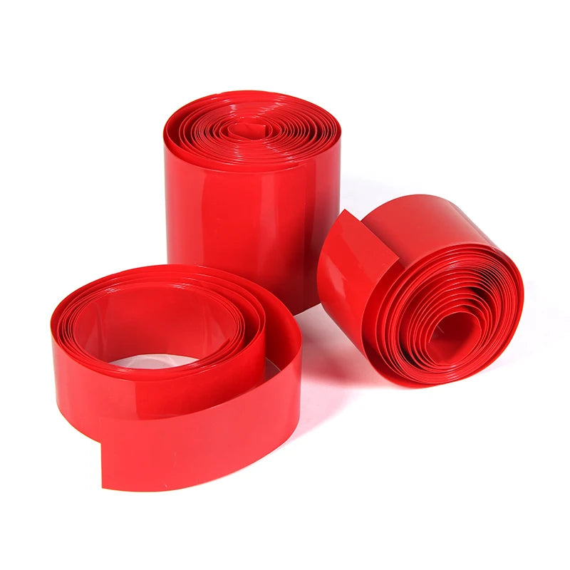 1/5/10/20M Red PVC Heat Shrink Tube 7mm ~ 280mm 18650 Lipo Battery Pack Insulated Film Wrap Lithium Case Protection