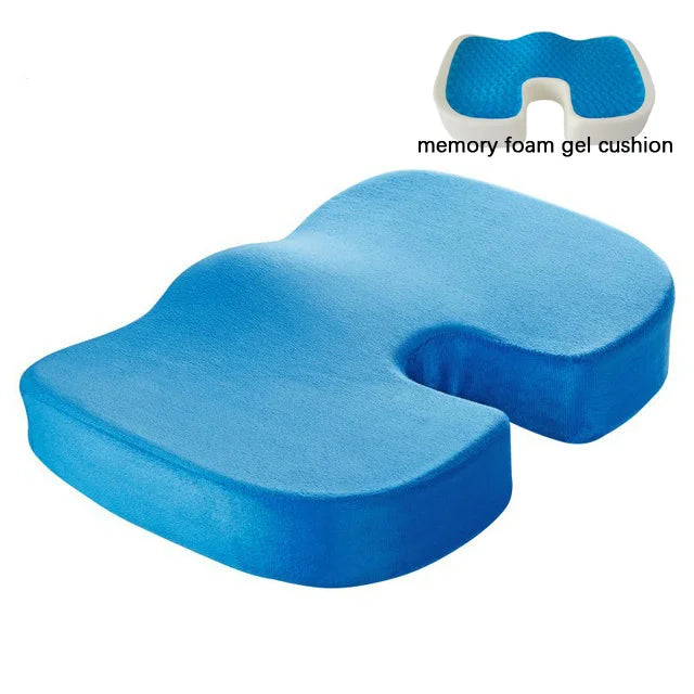 Office Chair Cushion Seat Pad Memory Foam Car Seat Cushion Orthopedic Hemorrhoid Pillow Gel Seat Cushions for Chairs