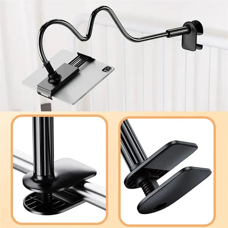 Universal Tablet Phone Stand Holder Flexible Arm Bed Desk Table Clip Gooseneck Lazy Bracket Holder for Ipad Mini Pro
