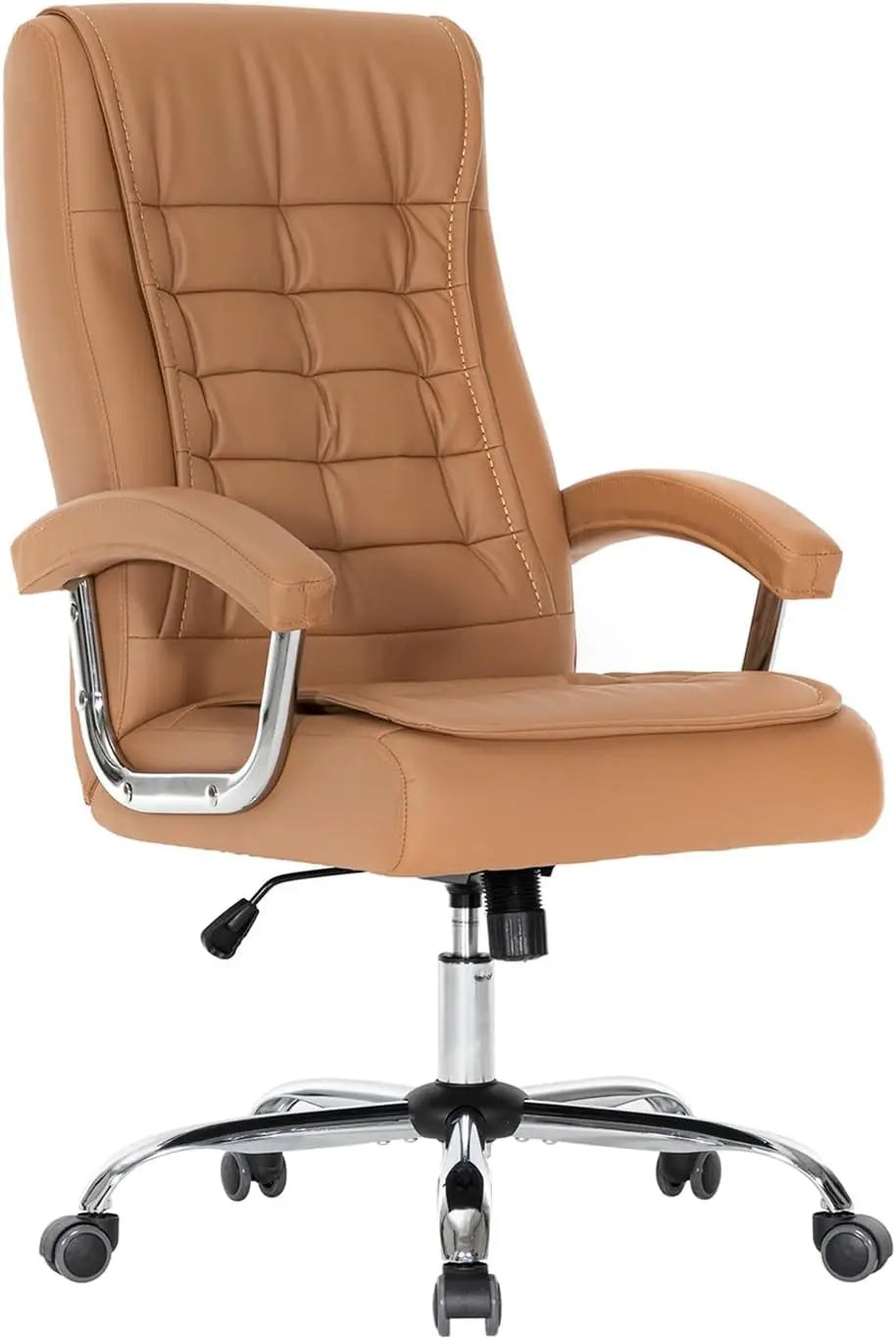 Executive Office Chair Adjustable Leather High Back Swivel Office Desk with Padded Armrest 350lbs Task - United States