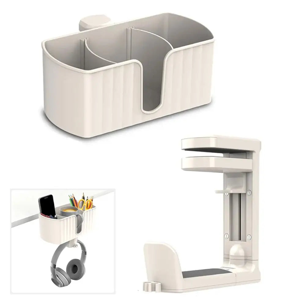 1Set Detachable Edge Storage Box Pen Holder Tableside Storage Box Earphone Holder Cup Holder Multi Functional Shelf