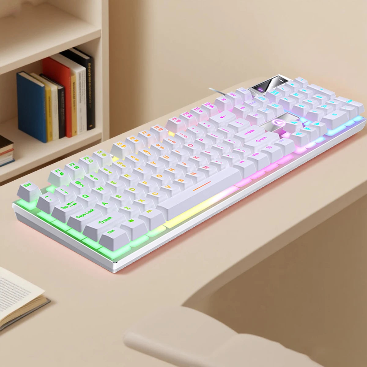 YINDIAO K500 Wired Keyboard Gaming Laptop Desktops PC Computer Office Accessories Low Profile Gamer Keyboards