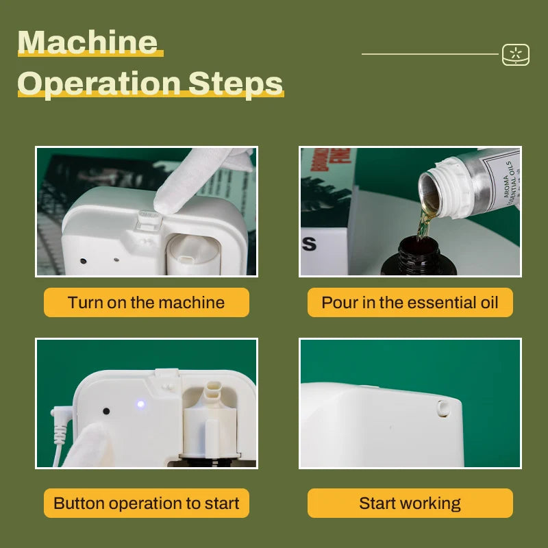 600m³ Bluetooth Aroma Diffuser Flat Lay Wall Hanging Perfume Fragrance Diffuser Home Flavoring Air Freshener Air