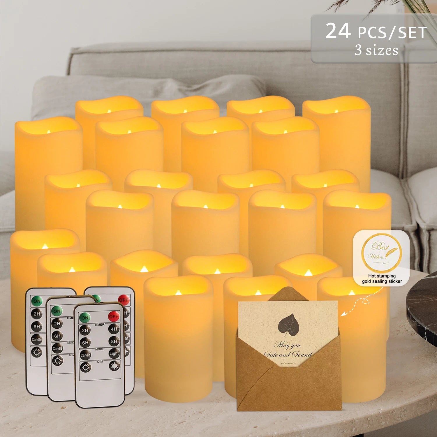 4-144 units/set of waterproof indoor flameless LED candle lights Christmas home decoration wedding holiday decoration