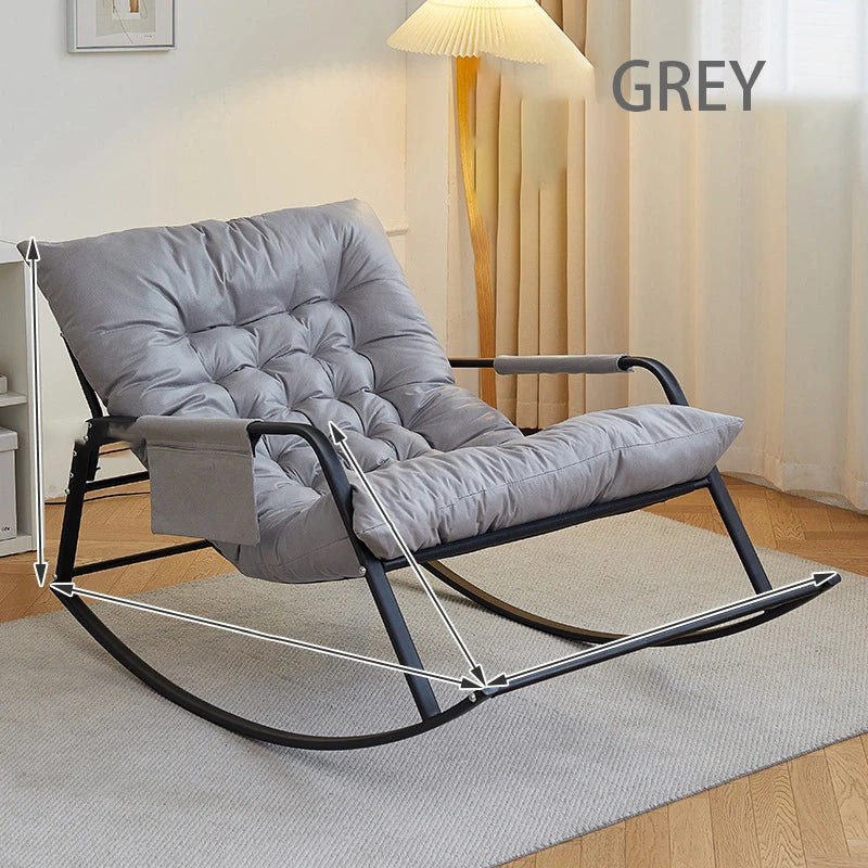 Comfortable oversized bird’s nest design for outdoor terrace rocking chairs rattan rocking chairs with cushions