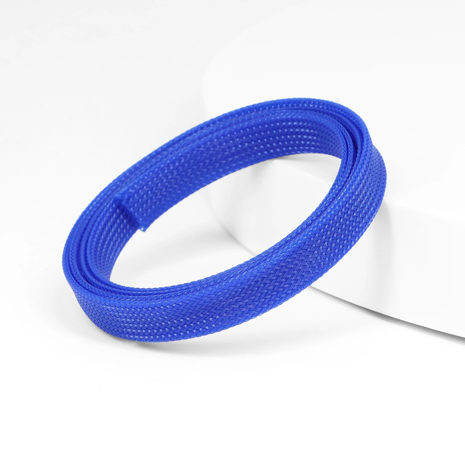 5m/lot Pure Colour Insulated Braid Sleeving Tight PET Wire Expandable Cable Sleeve Flame-retardant Nylon Braided Mesh