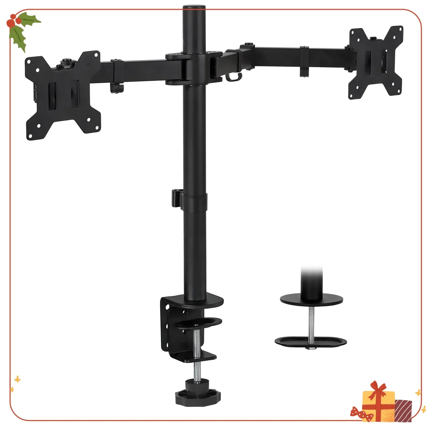 Adjustable Height Dual Desk Full-Motion Monitor Mount - United States
