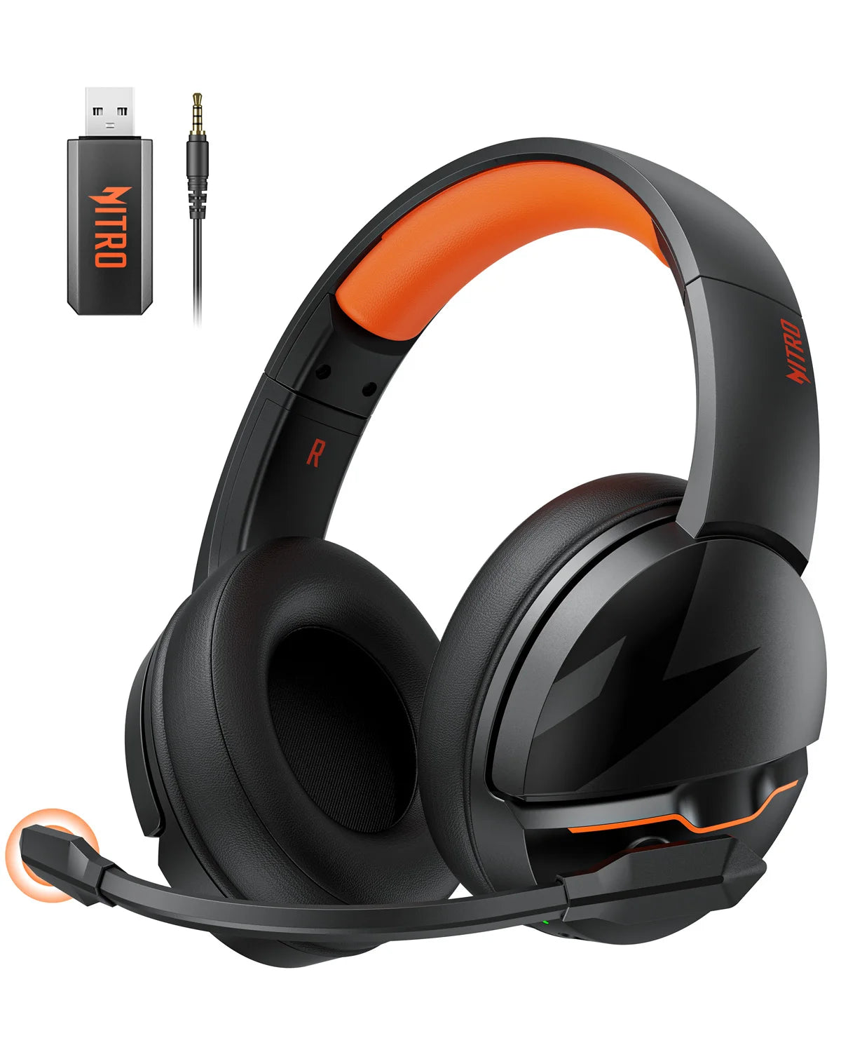 acer K2 2.4GHz Headset 50mm Drivers Clear Voice Mic 3.5mm Gaming Headphones for PC Meeting Music PS4 Wireless Gaming