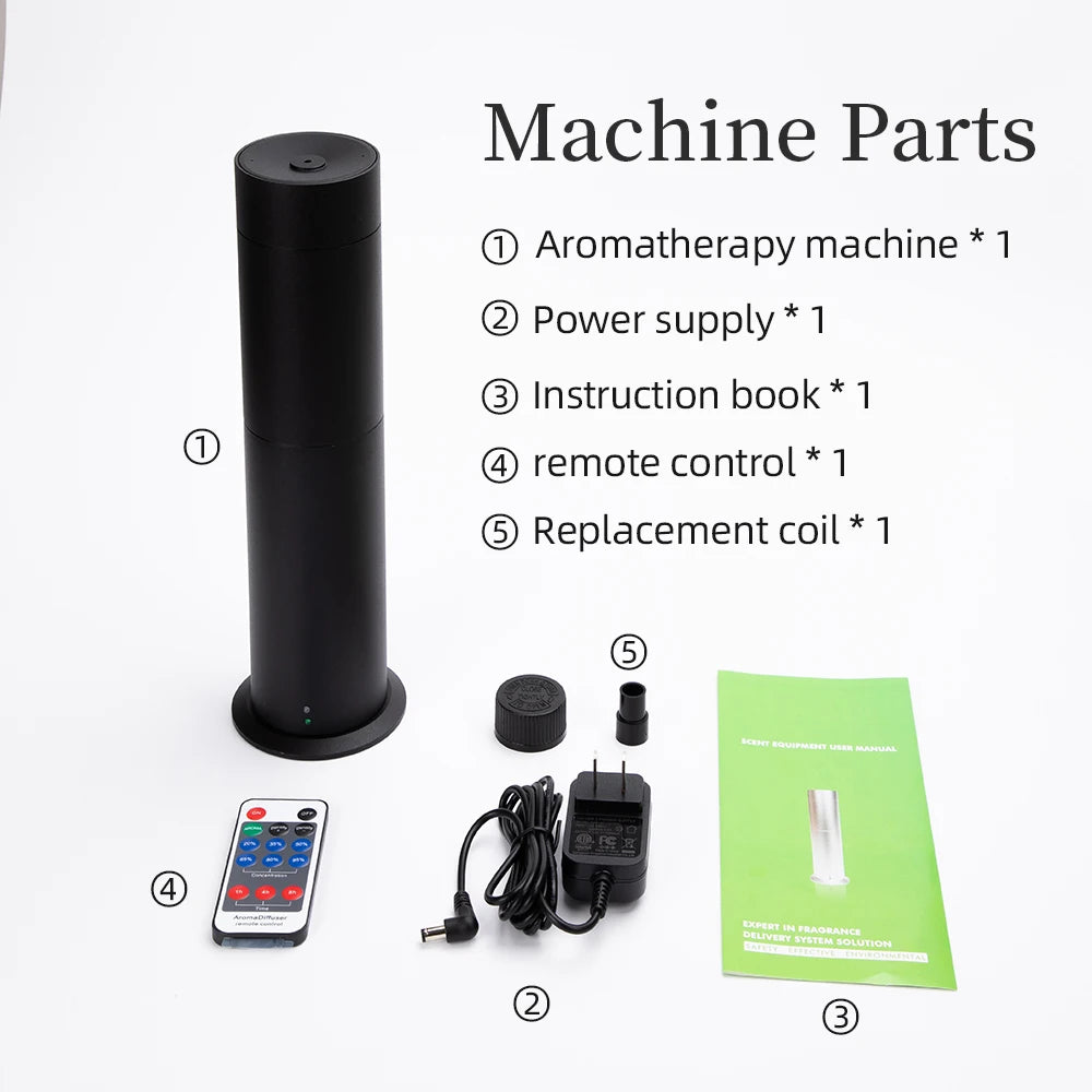 Aroma Diffuser 360 Scents Up To 600 Sq Ft Column Perfume Air Purifier Metal Material 120ML Capacity Freshener Mini Pro