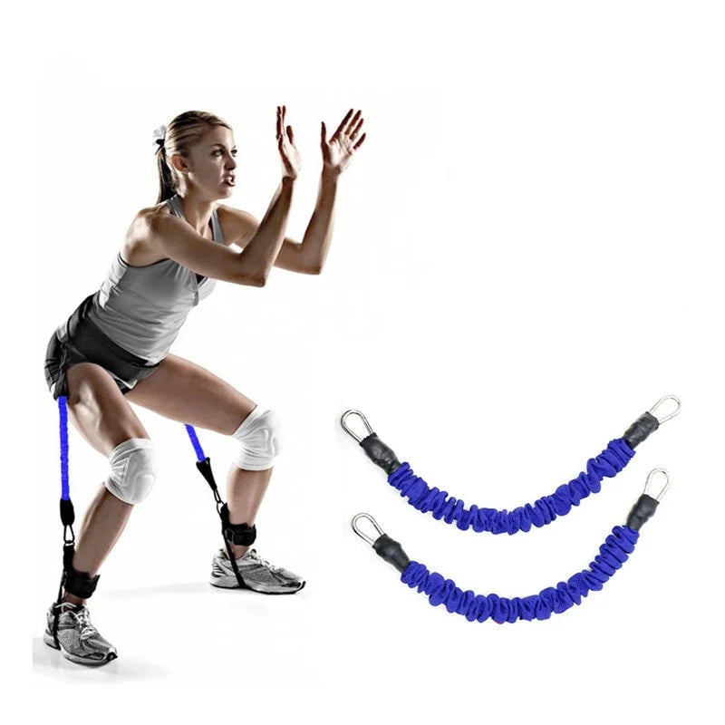 Leg Resistance Bands for Taekwondo Basketball Training Adjustable Elastic Ankle Straps Jump Rope Strength Fitness Home