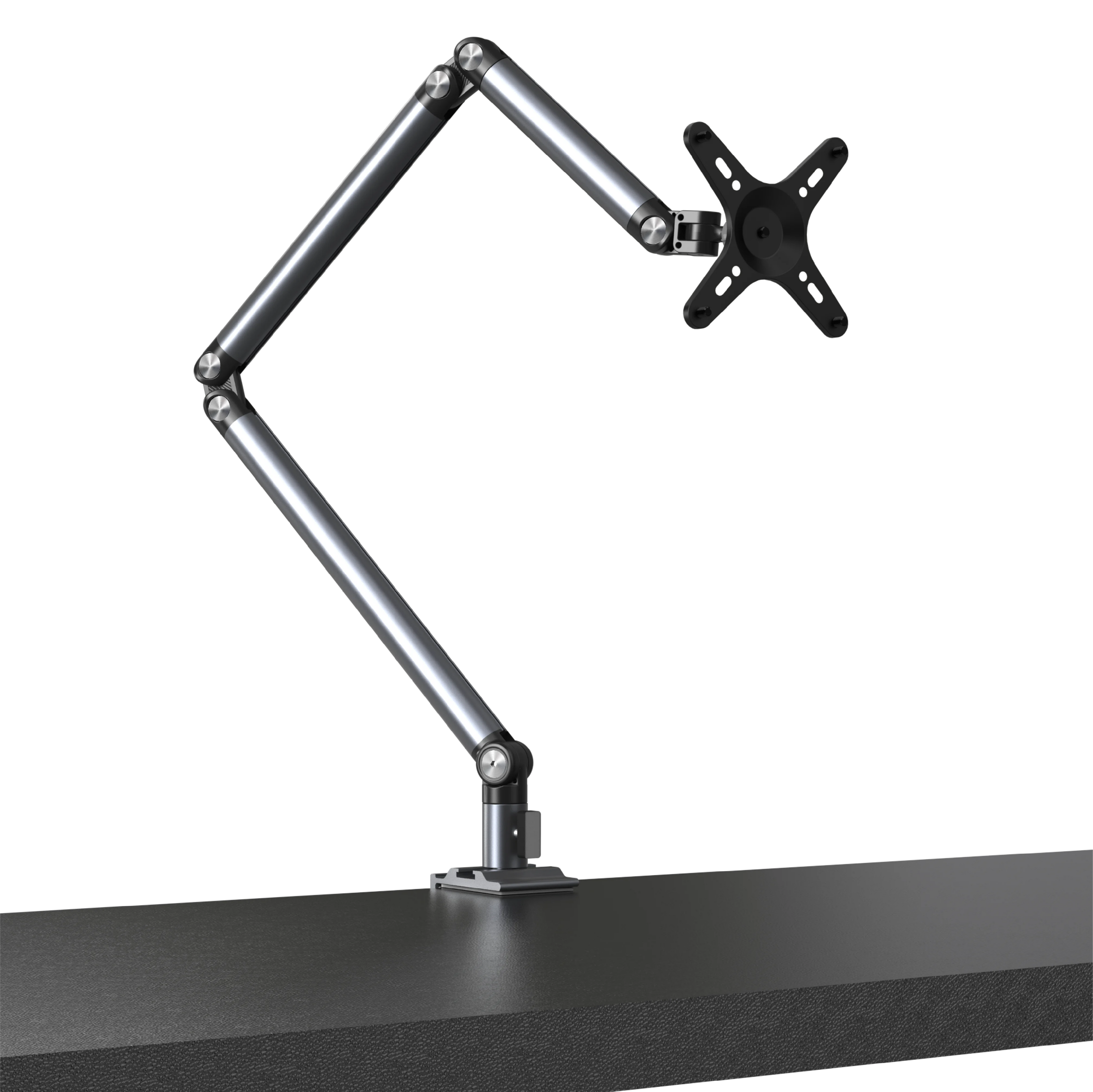 Kimdoole Adjustable Tablet Stand Foldable Aluminum Universal Flexible Holder 360 Degree Rotation for 4.5-12.9 Inches