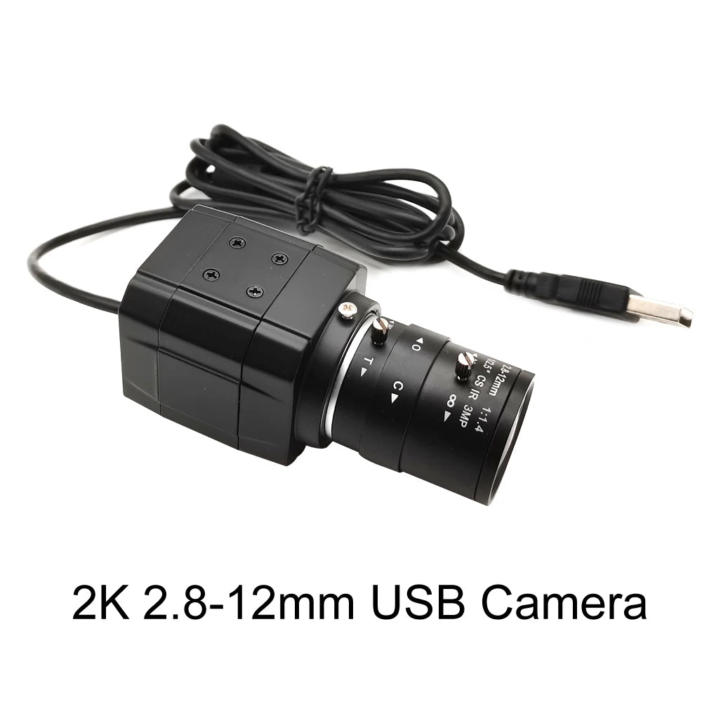 HD CS 5-50mm Varifocal Lens Industrial 30fps 4K 8MP CCD IMX415 USB Webcam 2K 4MP F5253 PC Video Usb Camera UVC OTG Live