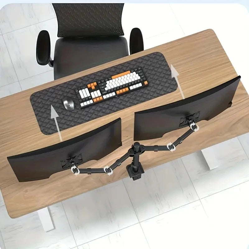 Dual Monitor Stand Holds Screen up to 27inch Universal Freestanding Monitor Stand Adjustable Height Tilt Swivel