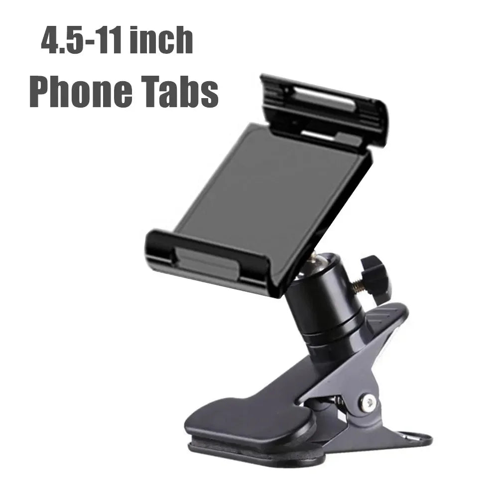 Kitchen Tablet Mount Aluminum Clamp 360° Rotation for 7-14.5 inches Clamp Tablets Phone Holder for iPad Xiaomi Samsung