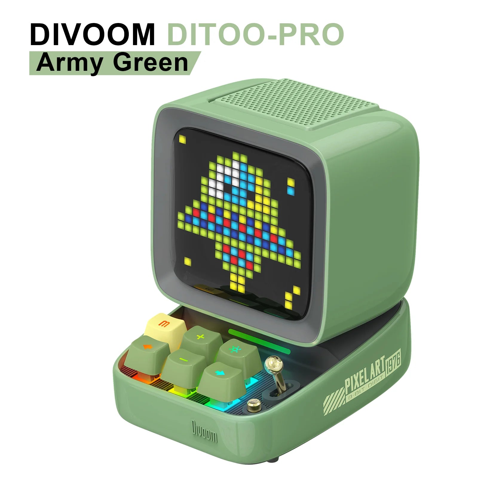 Divoom Ditoo-Pro Retro Pixel Art Bluetooth Portable Speaker Alarm Clock DIY LED Display Board Cute Gift Home Light