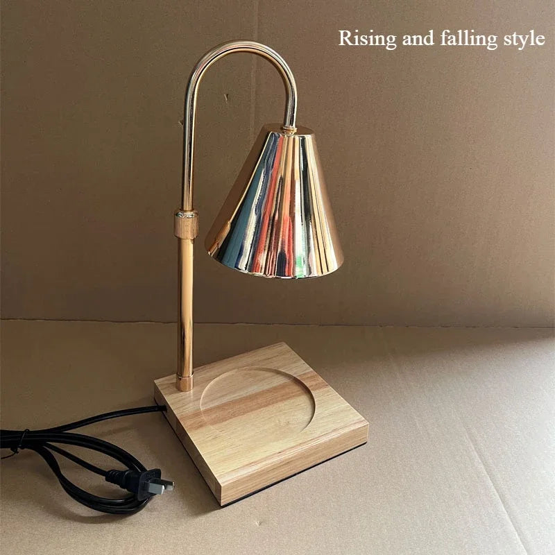 Aromatherapy Candle Lamp Retro Nostalgic Marble Molten Wax Lamp Household Creative Plug-in Dimming Candlestick Desk