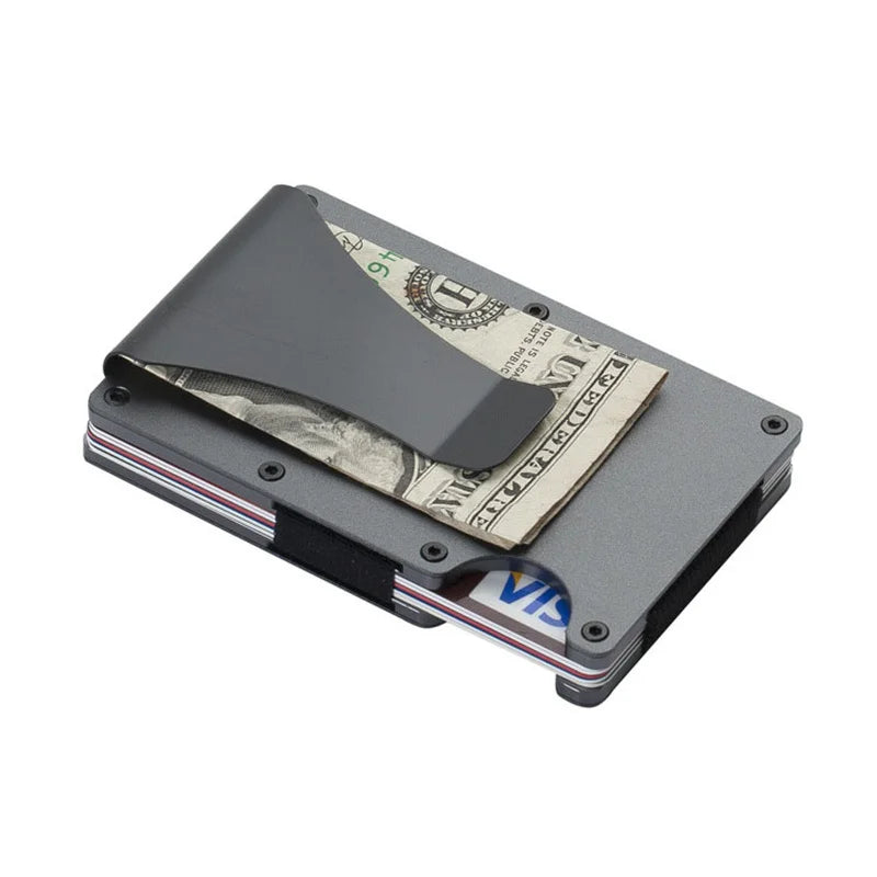 Porta Carte Credito Uomo Business Credit Card Holder Male Wallet Pasjeshouder Purse for Men Minimalist Porte Grise Rfid