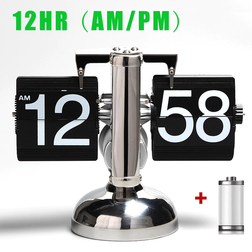 Automatically Flipping Clock with Time Page Turning.Full of Sense of Technology.For Home Decoration.Battery Included