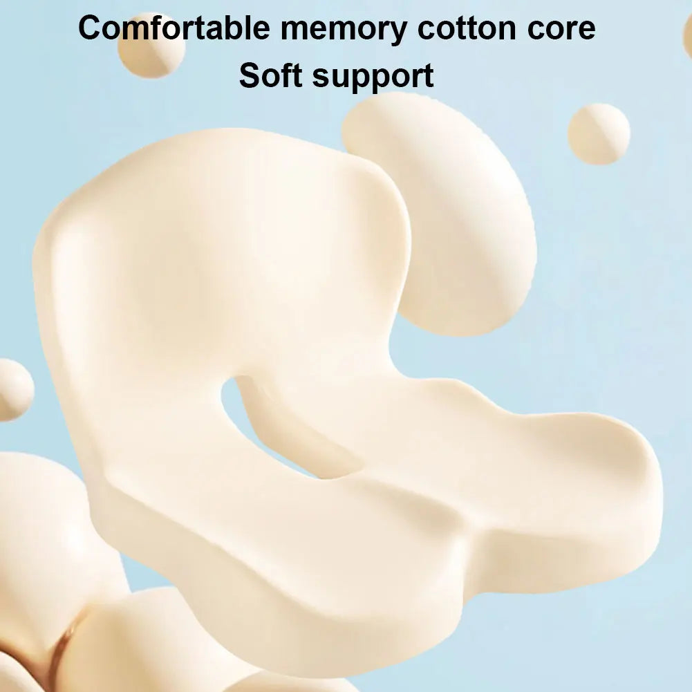 L-Shaped Integrated Memory Foam Orthopedic Cushion Comfort Ergonomic Design Back Coccyx Pillow Car Seat Office Chair