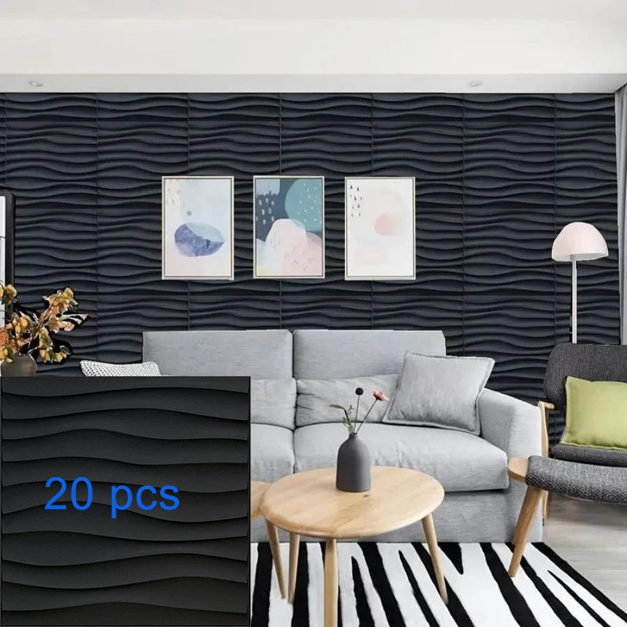 12pcs/20pcs 3D textured wall panels for indoor wall decoration,suitable for living room hall bedroom hotel