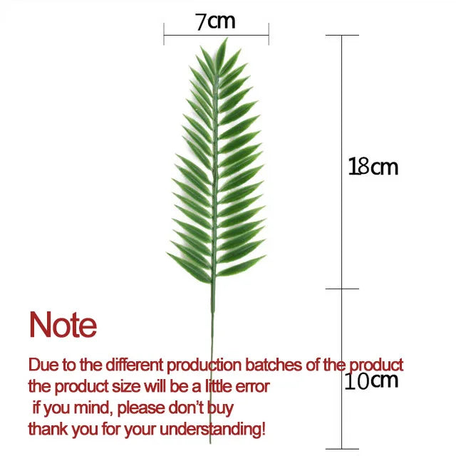 10-20 Pcs Artificial Plants Tropical Monstera Palm Leaves Simulation Leaf For Hawaiian Theme Party Decor Home Garden