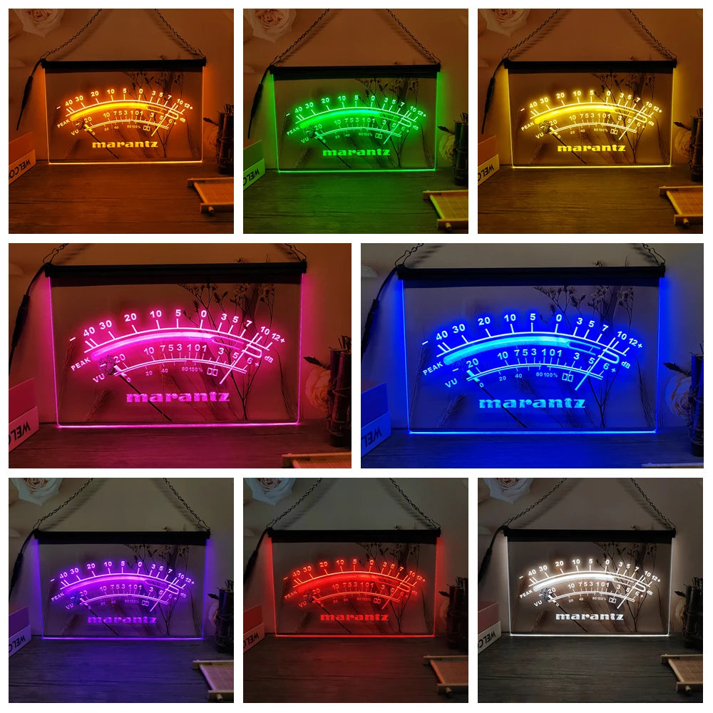 Marantz Peak VU dB LED Neon Sign-3D Carving Wall Art for Home,Room,Bedroom,Office,Farmhouse Decor