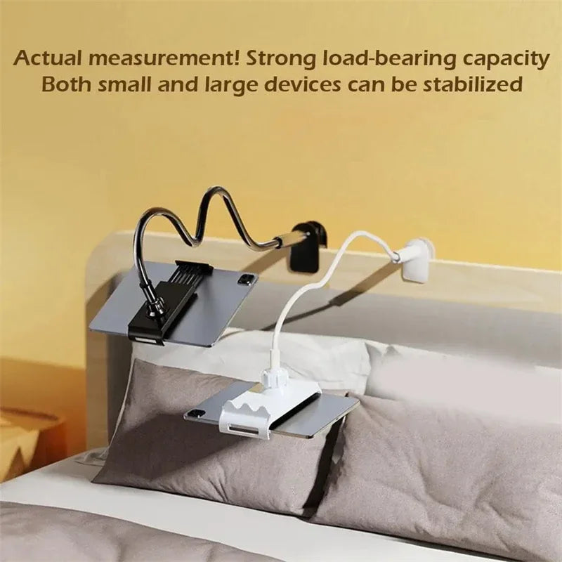 Flexible Gooseneck Tablet Stand for Desk Clip Rotating Clamp Adjustable Long Arm Lazy Mount for Ipad Bed Desk Phone